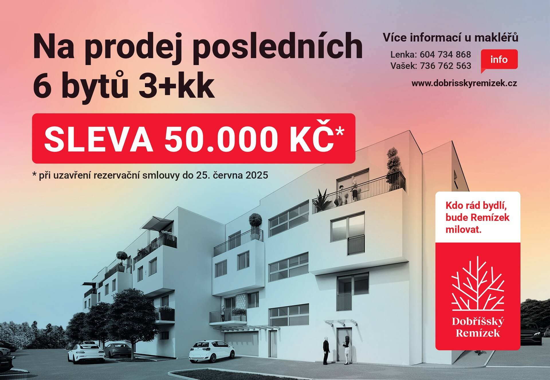 Na prodej posledních 6 bytů - Dobříšský Remízek